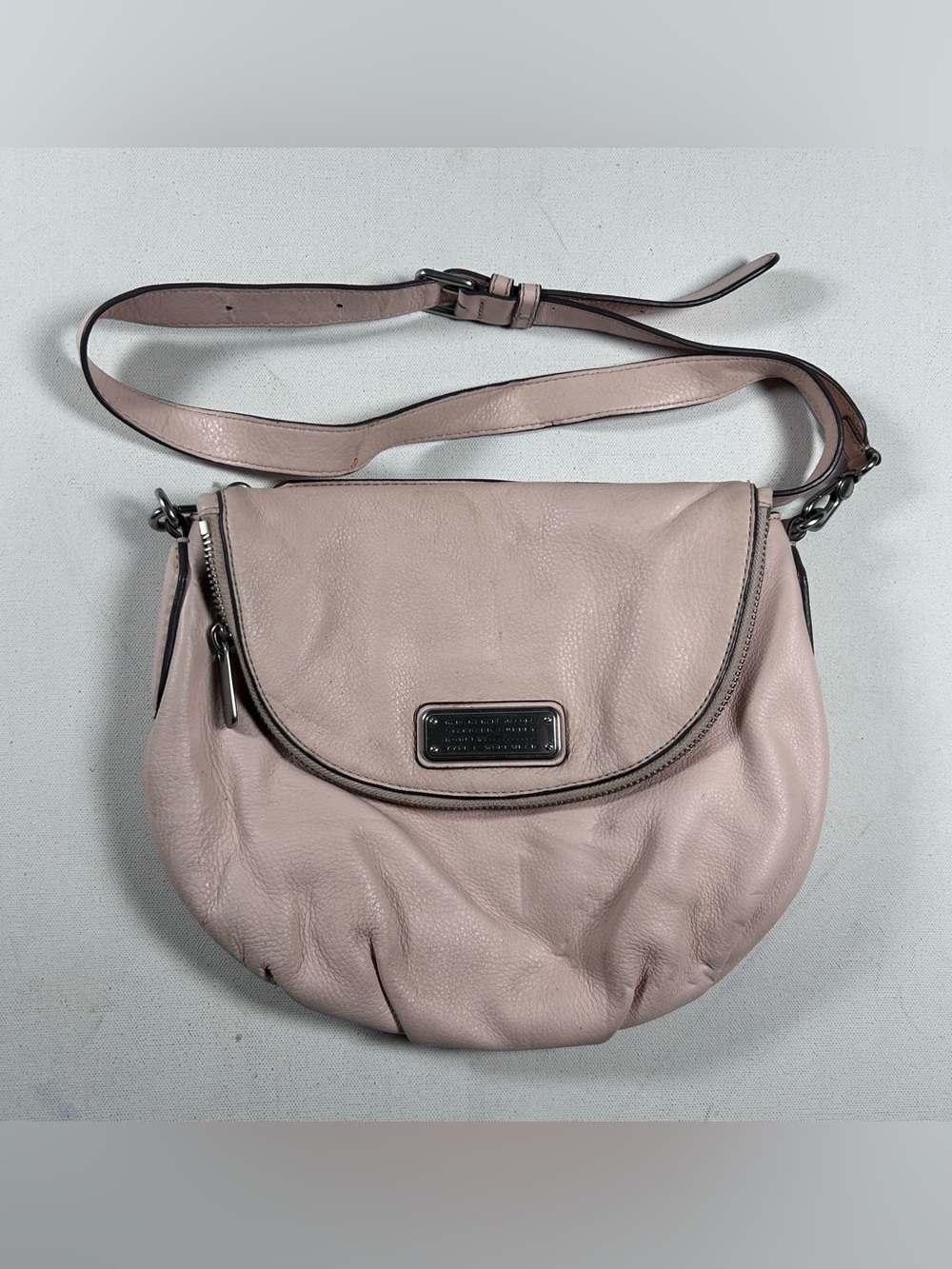 Marc By Marc Jacobs Classic Q Natasha Leather Crossbody Bag Purse Lite Pink